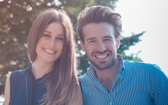 man and woman smiling together in Waco