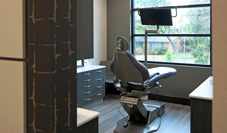 Operating room inside of dental office building