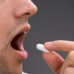 man taking oral conscious sedation