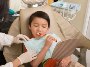 Child at dentist