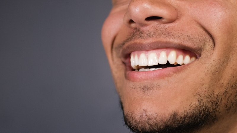 Man with straight teeth