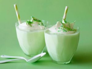 Green milkshakes for St. Patrick’s Day